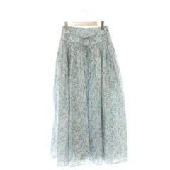 セブンテンバイミホカワヒト SEVEN TEN by MIHO KAWAHITO 24SS リバティプリントハイウエストタックスカート フレアスカート ロング M ブルー /DF ■OSのサムネイル
