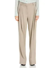 ステラマッカートニー レディース ボトムス カジュアルパンツ プリーツ ウール Stella McCartney Wool Pleated Straight Pants Mist Grey グレーのサムネイル
