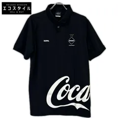 F.C.Real Bristol　エフシーリアルブリストル　×コカ・コーラ ブラック ポロシャツ　XLのサムネイル
