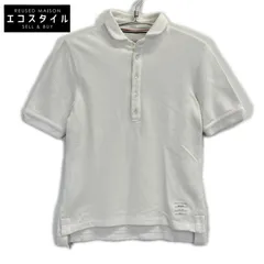 THOM BROWNE　トムブラウン　国内正規 MJP009AK6940 ホワイト ヘビーコットン ポロシャツ　0のサムネイル