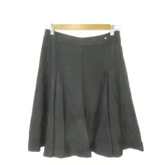 クレージュ courreges スカート 38 黒 ブラック 切替 ミディ丈 /MN42 ■ECA007のサムネイル