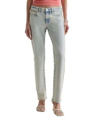 エージー レディース ボトムス デニムパンツ ローライズ ジーンズ AG Sandra Low Rise Straight Jeans in Mojave Khaki カーキのサムネイル