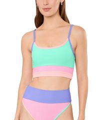 Beach Riot Women's Swimsuit Top Only: Beach Riot Eva Top Sherbert Shores Colorblock