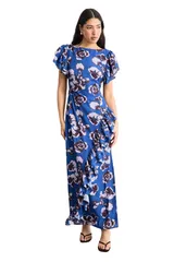 ウエアハウス レディース トップス ワンピース フリル マキシ Warehouse Side Split Ruffle Detail Maxi Dress Floralのサムネイル