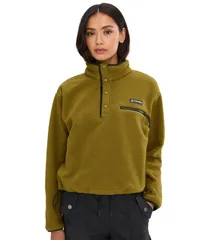 コロンビア レディース アウター コート クロップド フリース Columbia Helvetia II Cropped 12 Snap Fleece Mossy GreenMossy GreenGrのサムネイル
