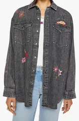 マザー レディース トップス シャツ 刺繍 デニム MOTHER Thexes Ohs Embroideredenim Western Shirt LIGHTNING ROD デニムのサムネイル