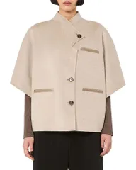 マックスマーラ レディース アウター ジャケット・ブルゾン ケープデザイン キャップ ケープ Max Mara Mxaandalo Cashmere Cape Jacket Stone ストーンのサムネイル