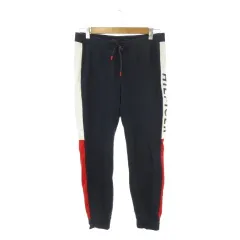 トミーヒルフィガー TOMMY HILFIGER ジョガーパンツ スウェット S/P 紺 ネイビー ドローストリング サイドライン ロゴプリント /AH25 ■ECA007のサムネイル