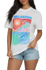 ビラボン レディース トップス シャツ グラフィック Billabong Highs Lows Graphic TShirt SALT CRYSTALのサムネイル