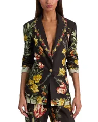 アリスアンドオリビア レディース アウター ジャケット・ブルゾン ブレザー Alice and Olivia Denny Slim Notched Lapel Blazer Desert Sprigsのサムネイル