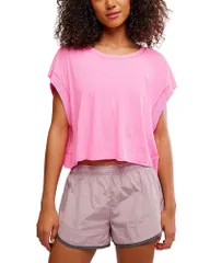 フリーピープル レディース トップス Tシャツ Free People My Time Tee Hot Pink ピンクのサムネイル