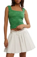 フリーピープル レディース トップス シャツ フラワー柄 ニット フラワー Free People Love Letter Floral Knit Camisole JOLLY GREEN グリーンのサムネイル
