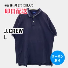J.CREW ジェイクルー ポロシャツ L ネイビー 無地 半袖 メンズ レディースのサムネイル