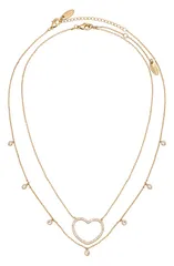 エティカ レディース アクセサリー ネックレス・チョーカー レース Ettika Dainty Heart Set of 2 Pendant Necklaces GOLD ゴールドのサムネイル
