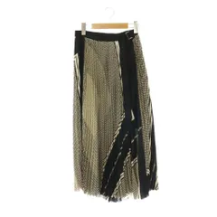 サカイ sacai Plaid Scarf Skirt スカート プリーツ ラップ 総柄 1 ブラック ベージュ /CX ■OSのサムネイル