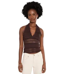 フリーピープル レディース トップス シャツ ホルター Free People Flirty Frills Halter Painted Chocolate チョコレートのサムネイル