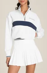 ウィルソン レディース アウター コート WILSON Davenport Woven Popover BRIGHT WHITECLASSIC NAVY ホワイトのサムネイル