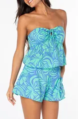 ロキシー レディース トップス シャツ ストラップレス コットン Roxy Ventura Strapless Cotton Babydoll Top CORNFLOWERのサムネイル