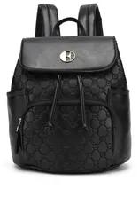 エル レディース バッグ バックパック・リュックサック ミニ レザー ELLE Compass 10L Vegan Leather Monogramini Backpack Black ブラックのサムネイル