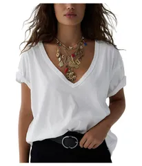 フリーピープル レディース トップス シャツ Free People Nina Tee V Ivory アイボリーのサムネイル