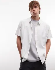 アンブロ メンズ トップス シャツ Umbro short sleeve boxy shirt stripe WHITE ホワイトのサムネイル