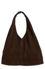 マンゴ レディース バッグ スエード MANGO Joel Suede Shoulder Bag CHOCOLATE チョコレートのサムネイル