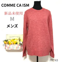 新品未使用 ★COMME CA ISM★ M ピンク セーター ニット 薄手 リブ 丸襟 新品未使用 長袖 定番 カジュアル お出かけのサムネイル