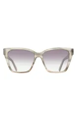 フェラガモ レディース アクセサリー サングラス・アイウェア FERRAGAMO 57mm Rectangle SunglassesTRIPED TAUPE BEIGE ベージュのサムネイル