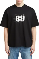 ジースター メンズ トップス シャツ コットン グラフィック GSTAR Sprayed 89 Boxy Organicotton Graphic TShirt DARK BLACK ブラックのサムネイル