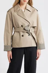 ラグアンドボーン レディース アウター ジャケット・ブルゾン コート rag bone Bonnie Crop Trench Coat KHAKI カーキのサムネイル