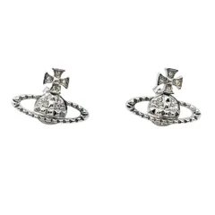Vivienne Westwood　ヴィヴィアンウエストウッド 　オーブピアス　ラインストーン シルバー色　箱付き　レディース　J2309のサムネイル