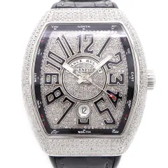FRANCK MULLER フランクミュラー ヴァンガード ダイヤベゼル V41SCDT ダイヤモンド ダイヤ文字盤 デイト SS ステンレス アフターダイヤ メンズ 自動巻き【6ヶ月保証】【中古】【腕時計】のサムネイル