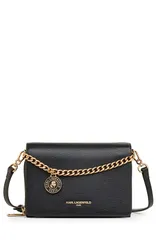 カール ラガーフェルド レディース バッグ KARLAGERFELD PARIS Lourdes Crossbody BlackGold ブラックのサムネイル