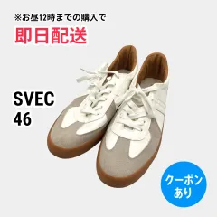 SVEC シュベック スニーカー 46 ホワイト 合成皮革/人工皮革 スエード 無地 紐 ローカット メンズ レディースのサムネイル