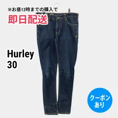 Hurley ハーレー デニムパンツ 30 ネイビー フルレングス 無地 ワンポイント スキニー・タイト テーパード レギュラー ヴィンテージ メンズのサムネイル