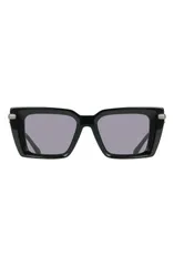 フェラガモ レディース アクセサリー サングラス・アイウェア FERRAGAMO 52mm Rectangular Sunglasses BLACK ブラックのサムネイル