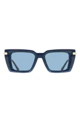 フェラガモ レディース アクセサリー サングラス・アイウェア FERRAGAMO 52mm Rectangular Sunglasses BLUE HORN ブルーのサムネイル