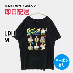 LDH Tシャツ/カットソー M ブラック 前面プリント バックプリント ミドル丈 半袖 クルーネック(丸首) メンズ レディースのサムネイル
