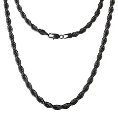 ラッキーブランド レディース アクセサリー ネックレス・チョーカー レース Lucky Brand Black Twisted Rope Chainecklace 24 Chain Black ブラッのサムネイル