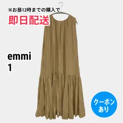 emmi エミ ワンピース 1 ベージュ リネン・麻 無地 袖なし ロング・マキシ丈 ティアード レディースのサムネイル