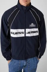 ゲス メンズ アウター コート ナイロン ジャケット GUESS Nylon Track Jacket BLUE ブルーのサムネイル