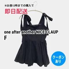 one after another NICE CLAUP ワンアフターアナザーナイスクラップ キャミソール F ブラック 無地 リボン カップなし レディースのサムネイル