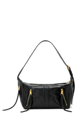 オールセインツ レディース バッグ レザー AllSaints Jean Ray Leather Shoulder Bag BLACK ブラックのサムネイル