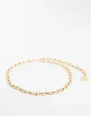 エイソス レディース アクセサリー ベルト ASOS DESIGN chain belt with coin details tone GOLD ゴールドのサムネイル