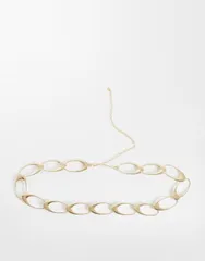 エイソス レディース アクセサリー ベルト ASOS DESIGN oval chain beltone GOLD ゴールドのサムネイル