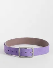 エイソス レディース アクセサリー ベルト スエード ASOS DESIGN waist and hip square buckle suede belt in lilac ライラックのサムネイル