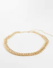 エイソス レディース アクセサリー ベルト ASOS DESIGN chain belt GOLD ゴールドのサムネイル