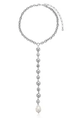 エティカ レディース アクセサリー ネックレス・チョーカー レース Ettika Cultu red Freshwater Pearl Deep Drop YNecklace SILVER シルバーのサムネイル