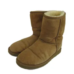 アグ オーストラリア UGG australia クラシックショート Classic Short ムートンブーツ シープスキン スエード ボア ロゴ US8 26cm ベージュ 5800 /XZ ■GY11のサムネイル