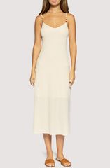 ロストアンドワンダー レディース トップス ワンピース ミディ Lost Wander Juno Bead Strap Midi Dress IVORY アイボリー